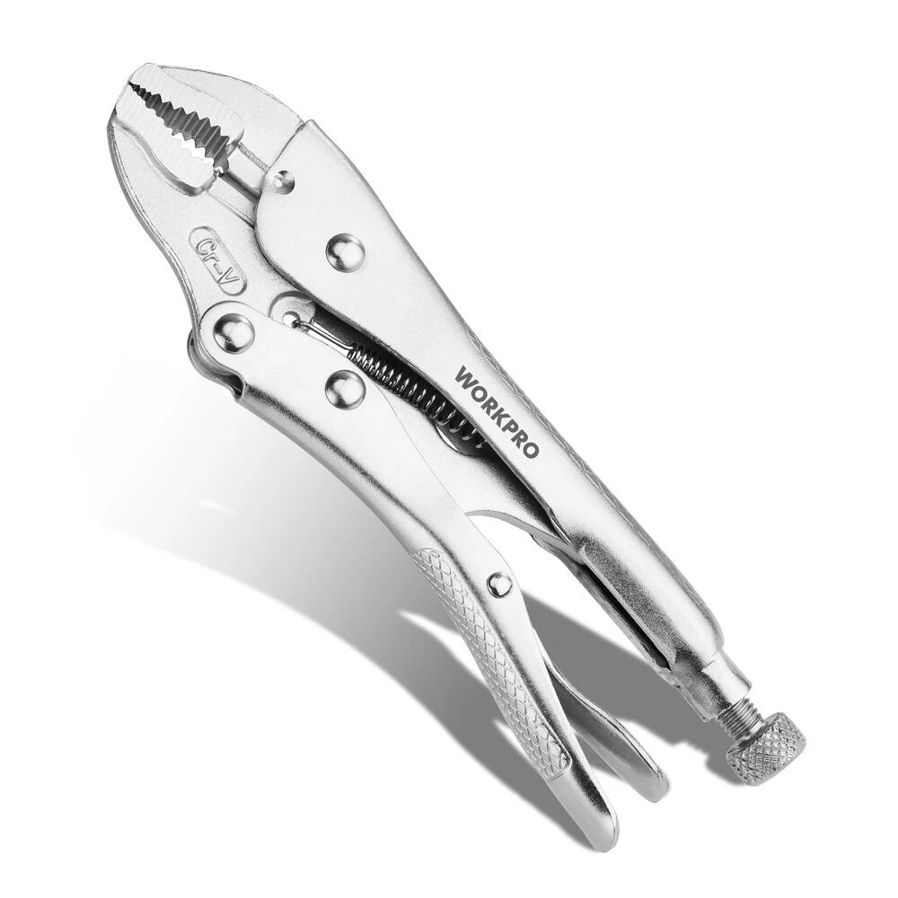 WORKPRO Locking Plier 7-inch Curved Jaw Adjustable Vice Grip Plier w/Wire Cutter
