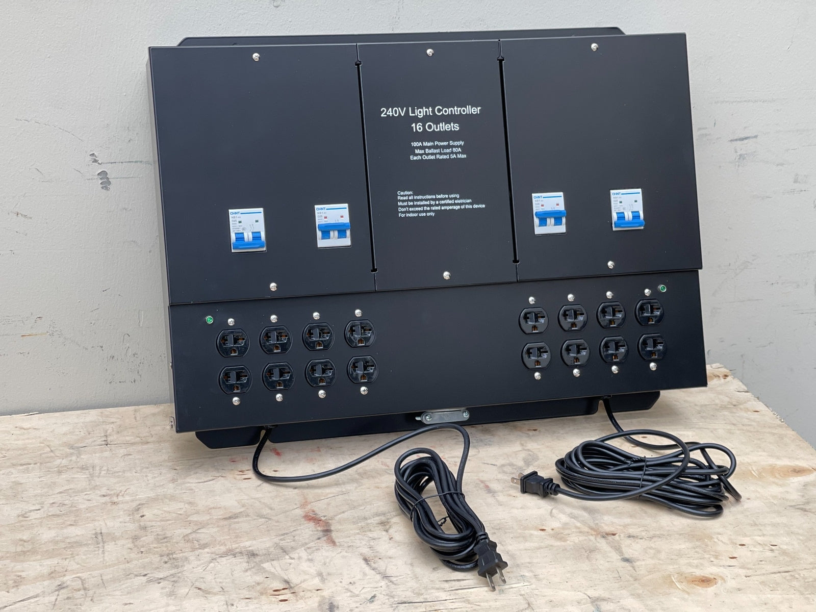 100A Master 16 Lighting Controller Outlet 240V MLC for Grow with 2x 120V Relay