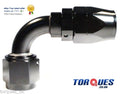 AN-10 90 Degree Swivel Seal Black Hose Fitting by Unbranded