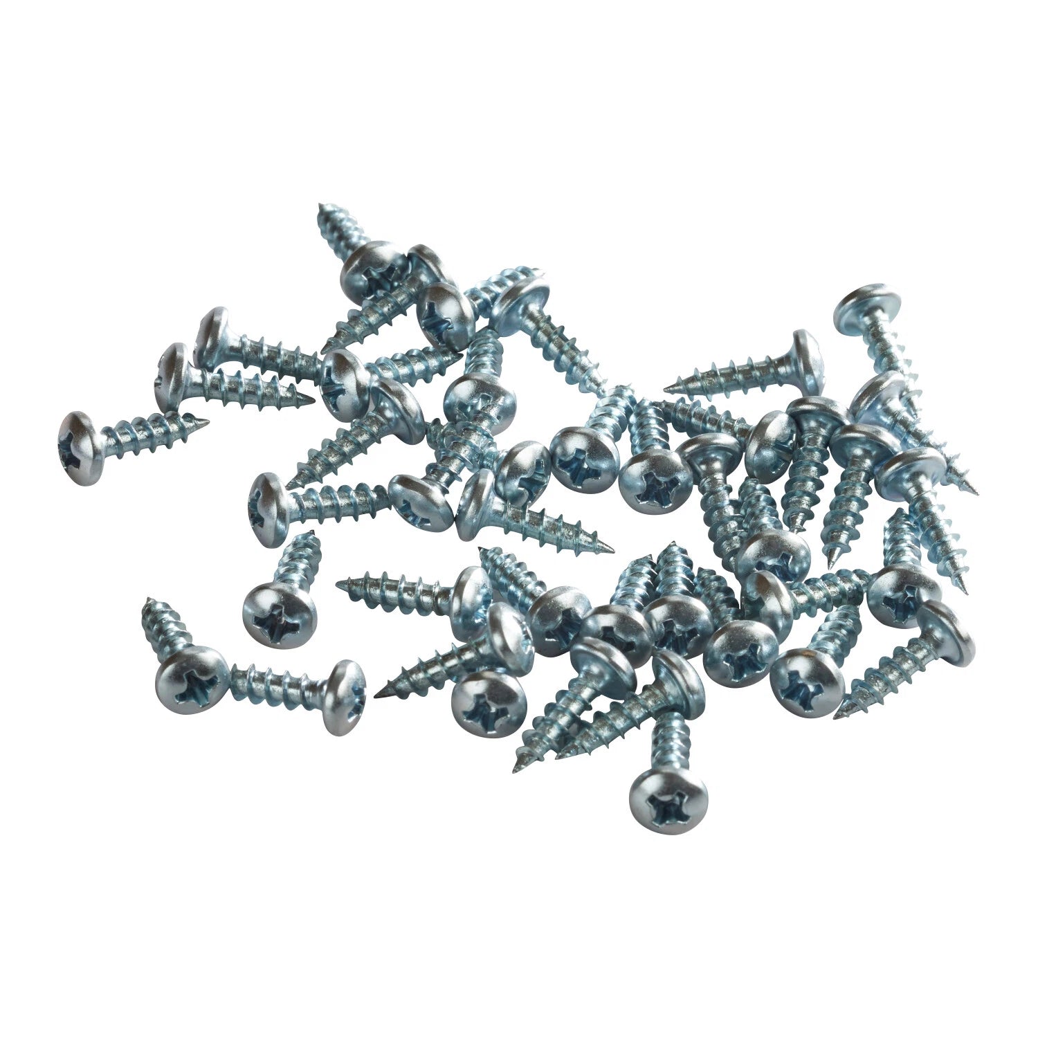 #6 X 1/2" Standard Thread Phillips Pan Head Screws Zinc Plated
