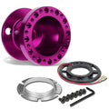 Fit 92-95 Civic Eg/integra Dc2 Purple Aluminum Steering Wheel 6-hole