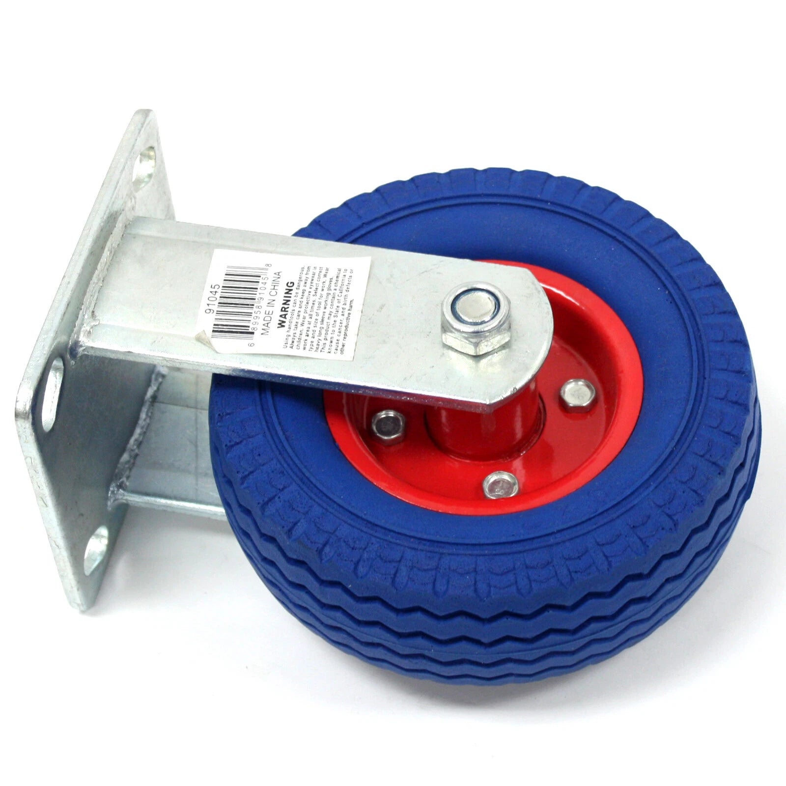 6" X 2" Rigid Caster Wheel Fixed Never Flat Free Slotted Plate Dolly