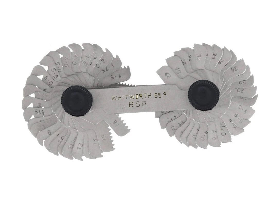 German Standard Metric Imperial Thread Pitch Gauge 60° Metric 55°