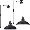 Plug in Pendant Light, Hanging Lamp with Black Barn Pendant Lighting