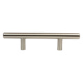 Euro Style 3" Brushed Nickel Solid Kitchen Cabinet Door Drawer Handle