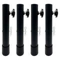 Steel Table Leg Risers Black Adjustable Extenders For Foldable Table