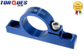Billet Aluminium Check Valve Cradle / Clamp In Blue 30mm I.D