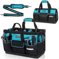 DURATECH 18-Inch Heavy Duty Tool Bag with Zipper and Hard Bottom