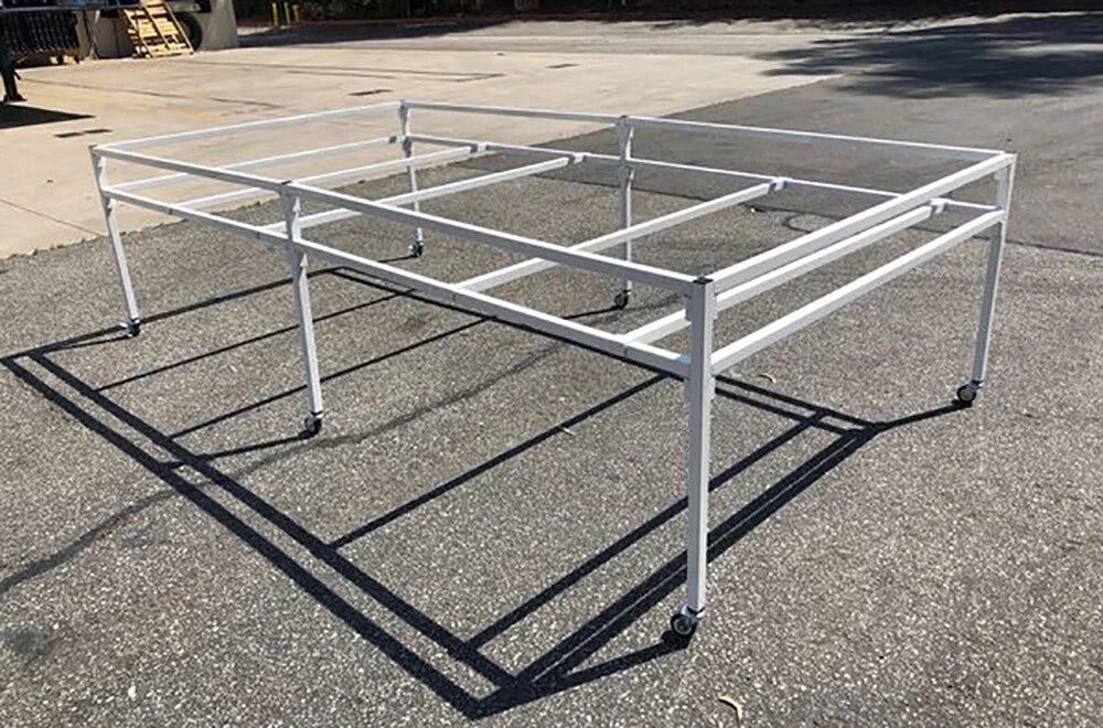 Hd 4' X 8' Rolling Flood Table Stand For Hydroponic Germination Trays