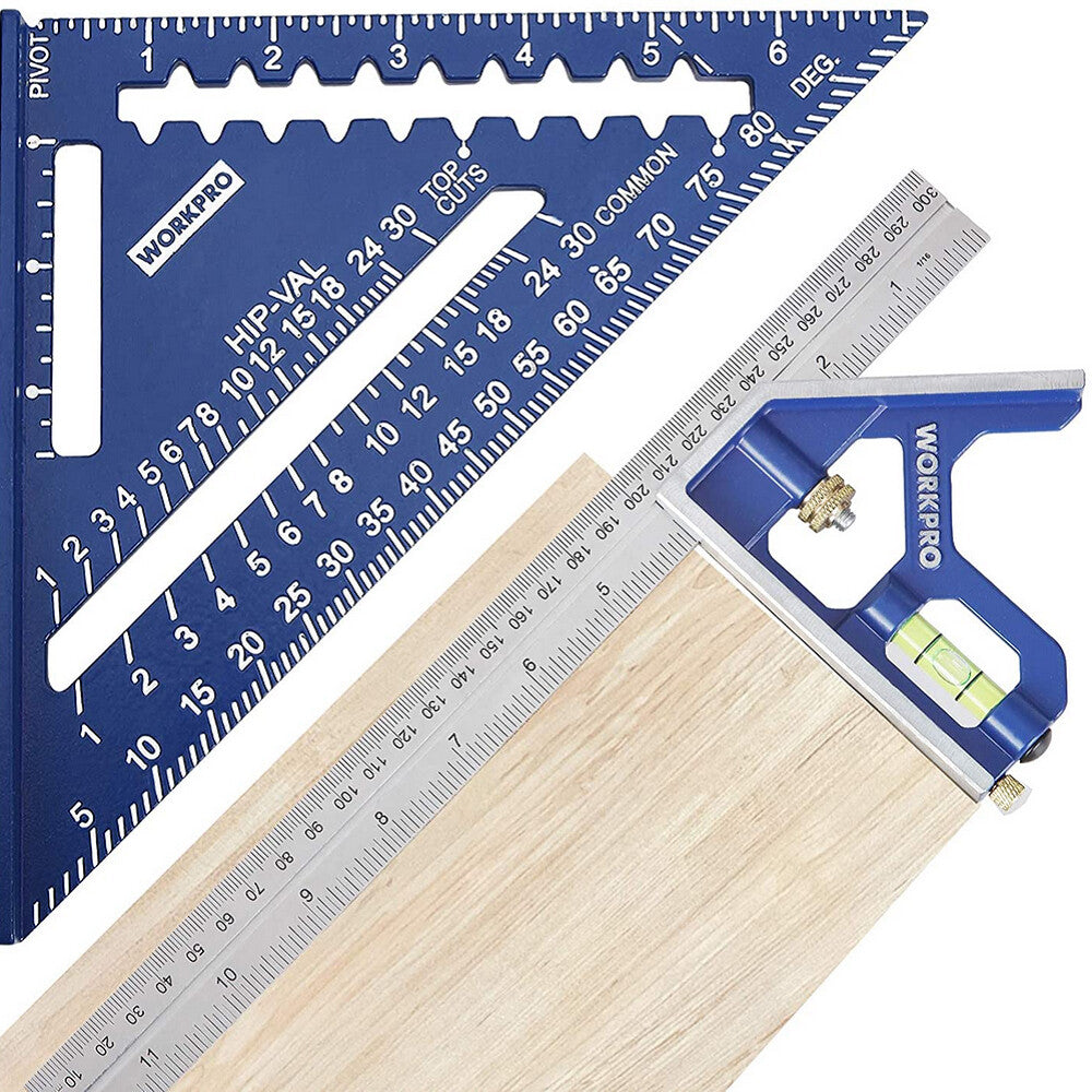 WORKPRO 2PC Rafter Square Tool Set by WORKPRO