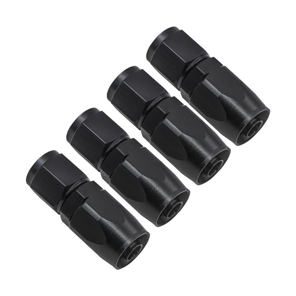 Aluminum Straight An6-0° Swivel Hose End Fitting Adaptor Black For
