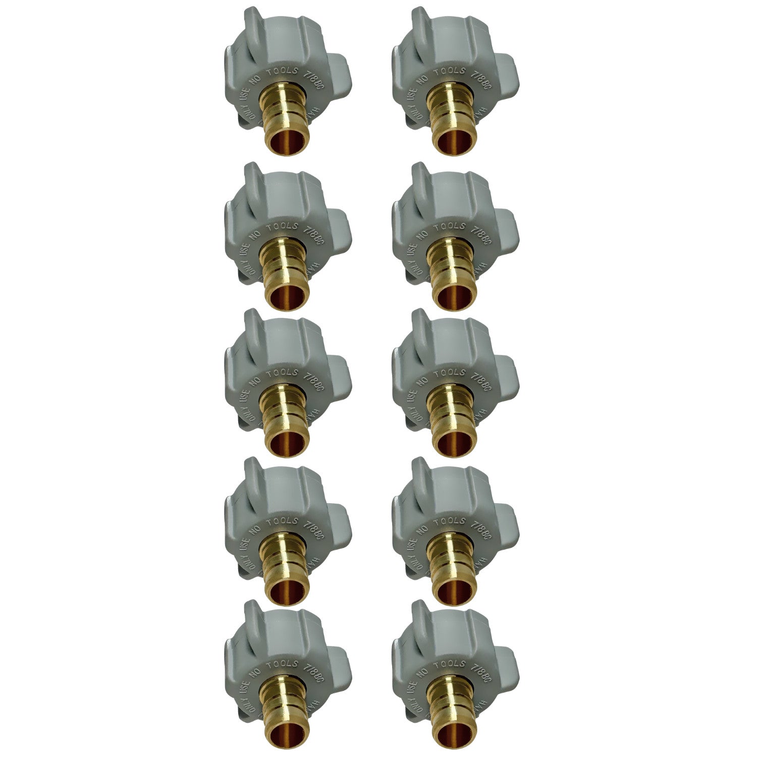 10 Pack XFITTING 1/2" Pex B X 7/8" Ball Cock Nut Swivel