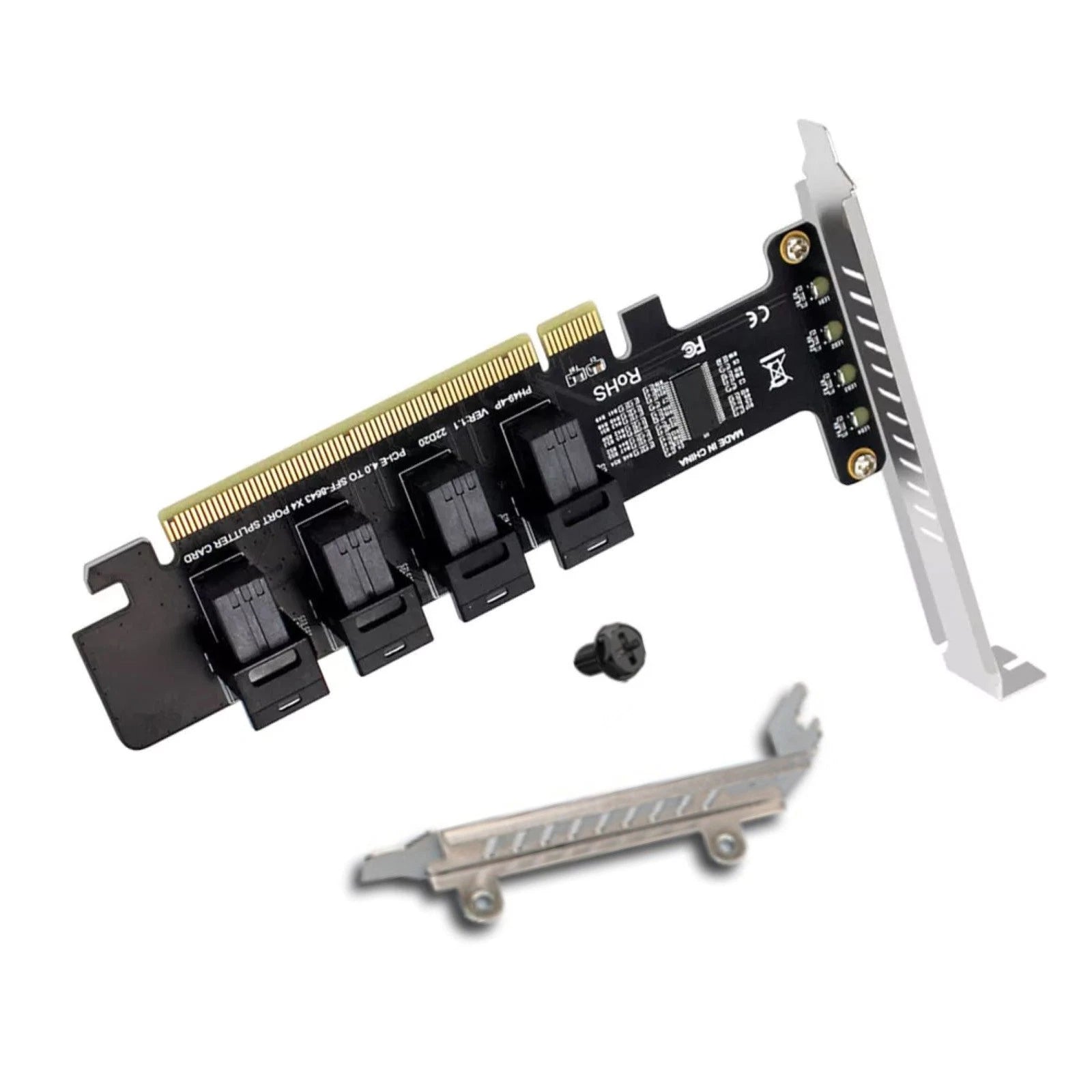 1* Brand New 4-port U.2 Nvme Expansion Card For Pci-e X4/x8/x16 For