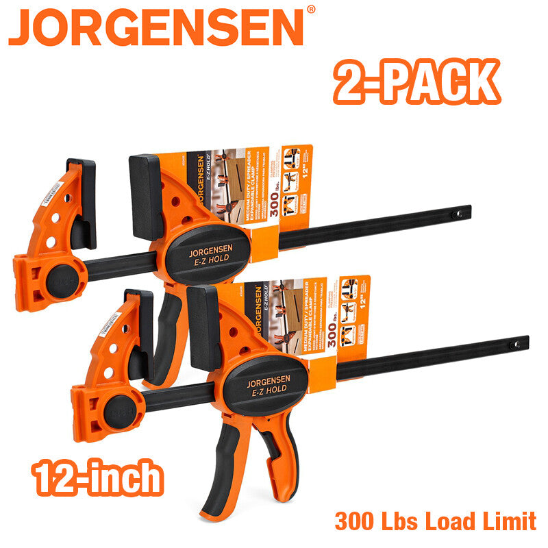 JORGENSEN 2-Pack 12in Ratchet Bar Clamp Set Medium Duty