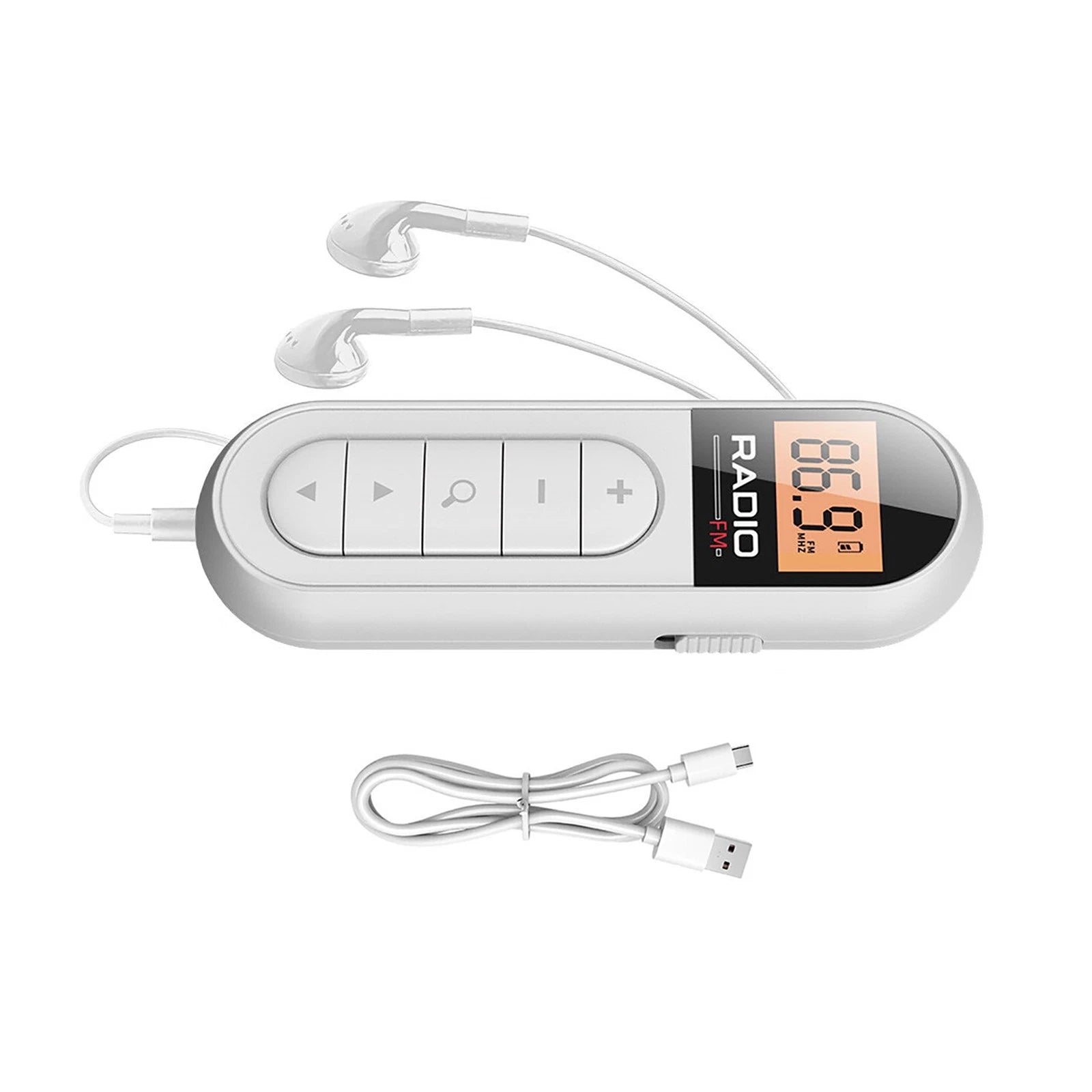 76-108 Mhz Fm Portable Pocket Walkman Lcd Digital Screen Stereo Sound