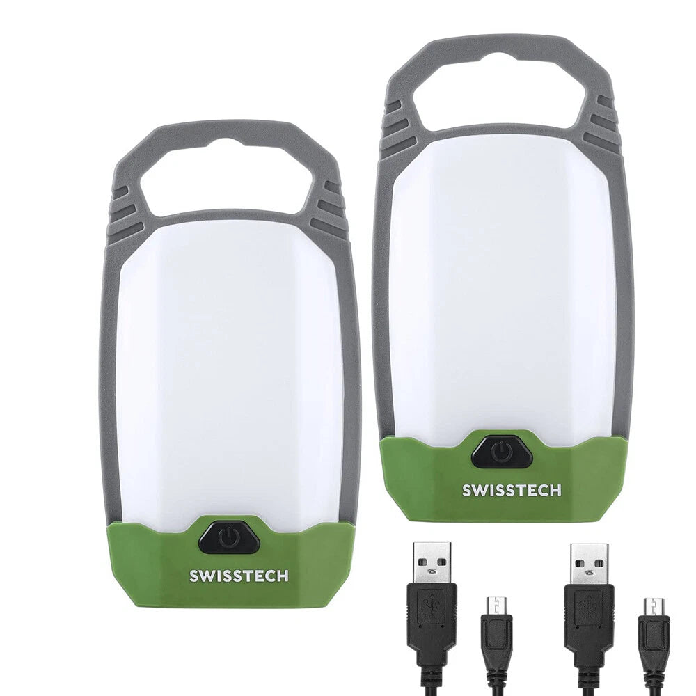 2 Packs Led Camping Lantern Rechargeable Camping Lights 4 Light Modes