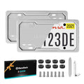 DURATECH 2PC Silicone License Plate Frame Protector Plate Cover Holder Rustproof