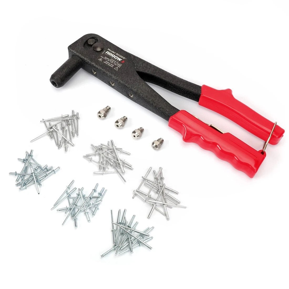 Arrow Professional Heavy Duty Riveter Kit Pop Rivet Gun With Assorted