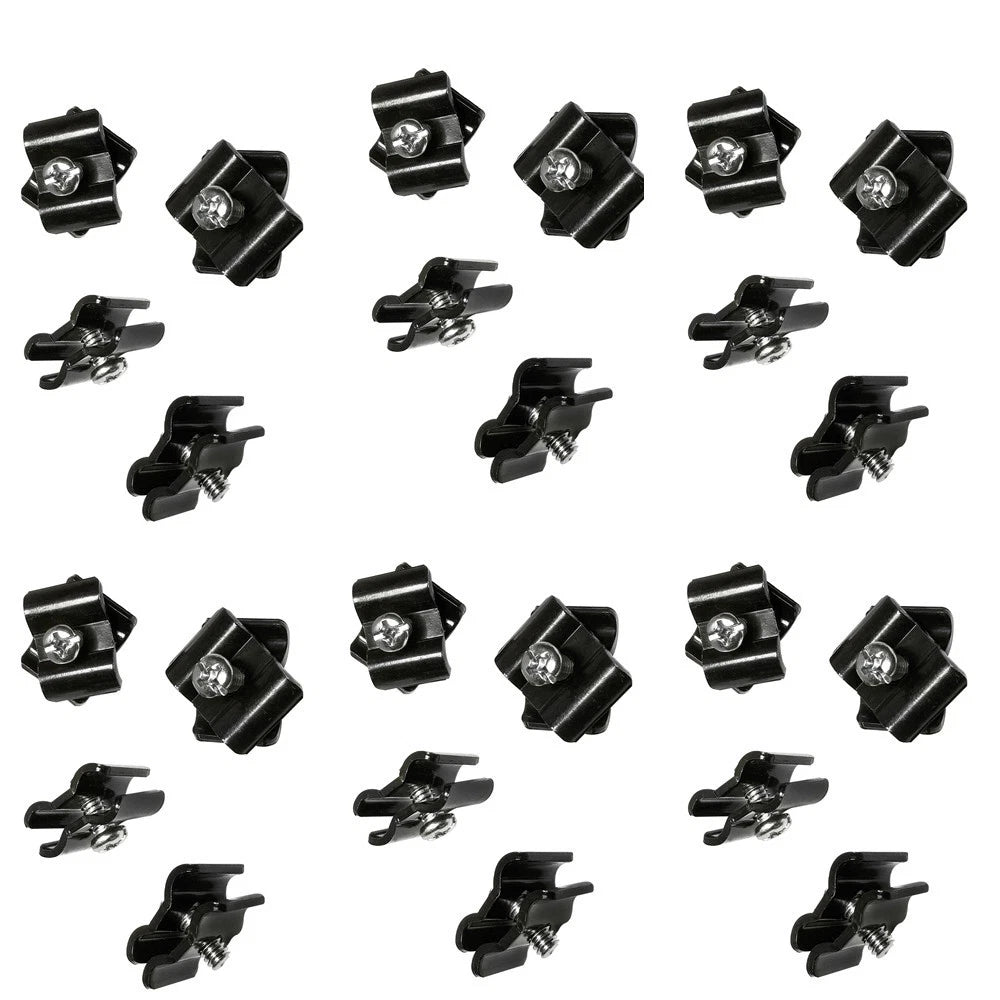Set Of Gloss Black Joiner Connector Clamps Gridwall Panel Retail Store