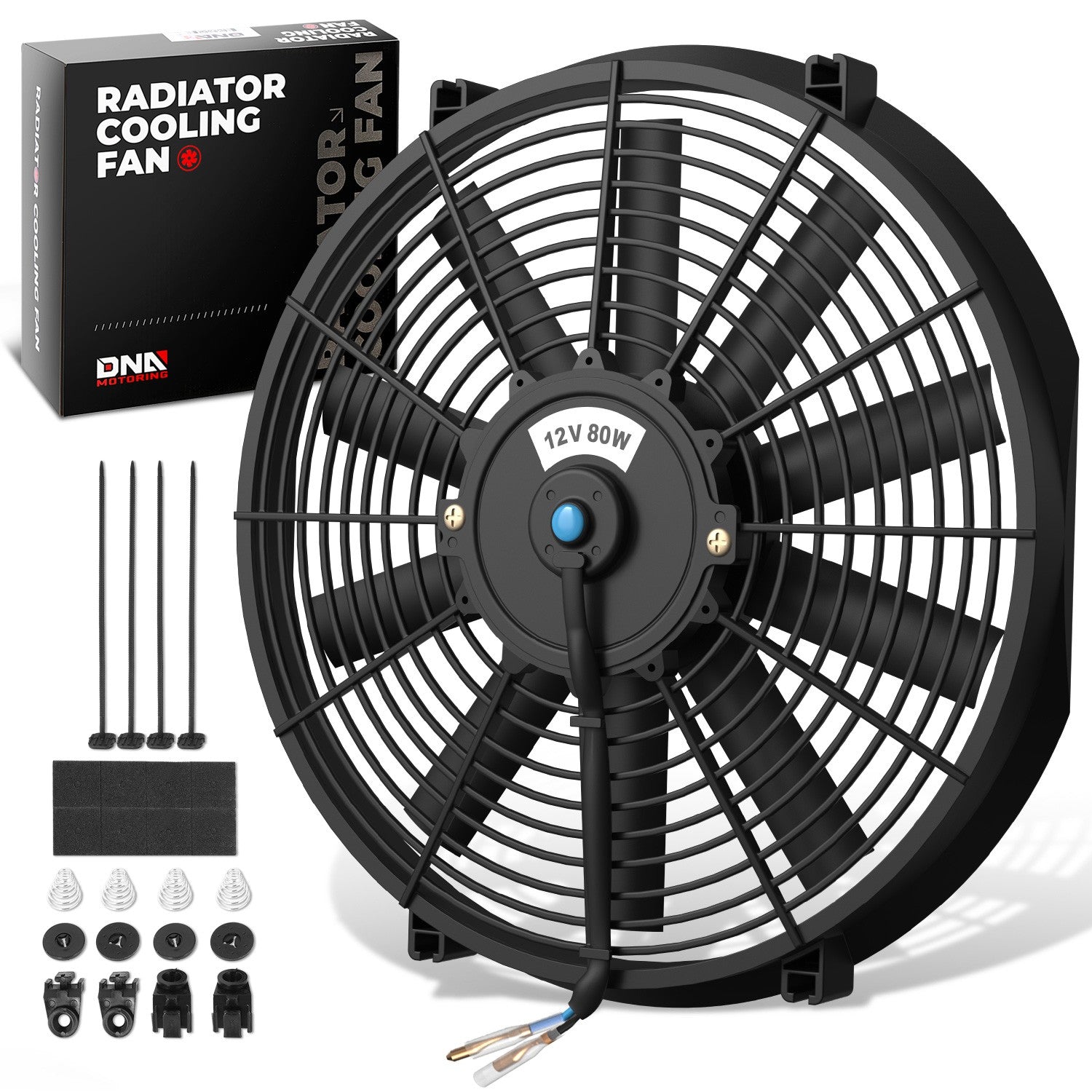 16" Black Slim Electric Reversible Radiator Cool Fan