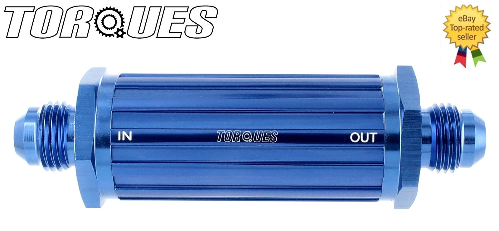AN -6 (-06AN JIC AN06) Blue Anodised Billet Slim Line Fuel Filter 30