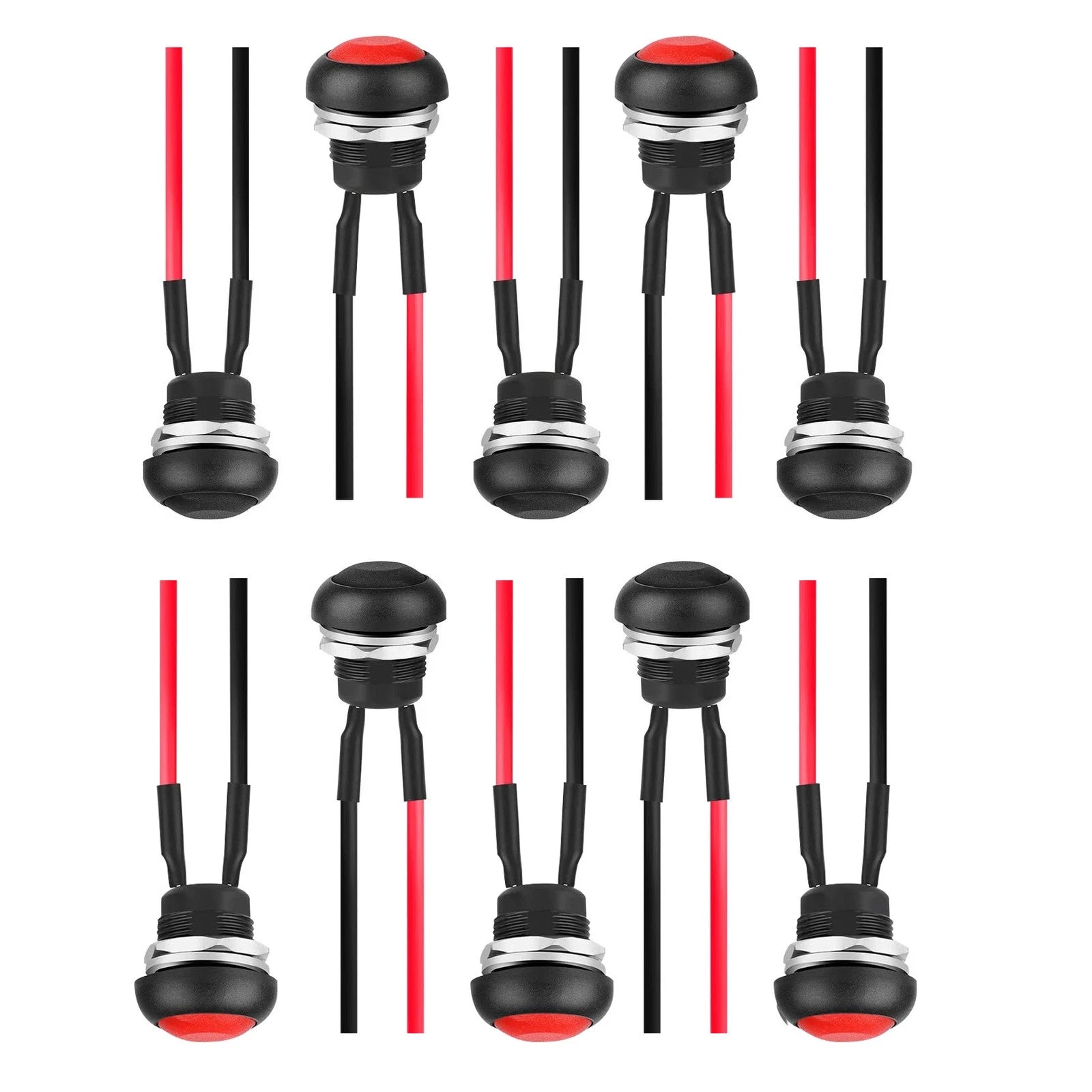 Waterproof 12mm Push Button Switch Momentary 2 Pin Spst 250V