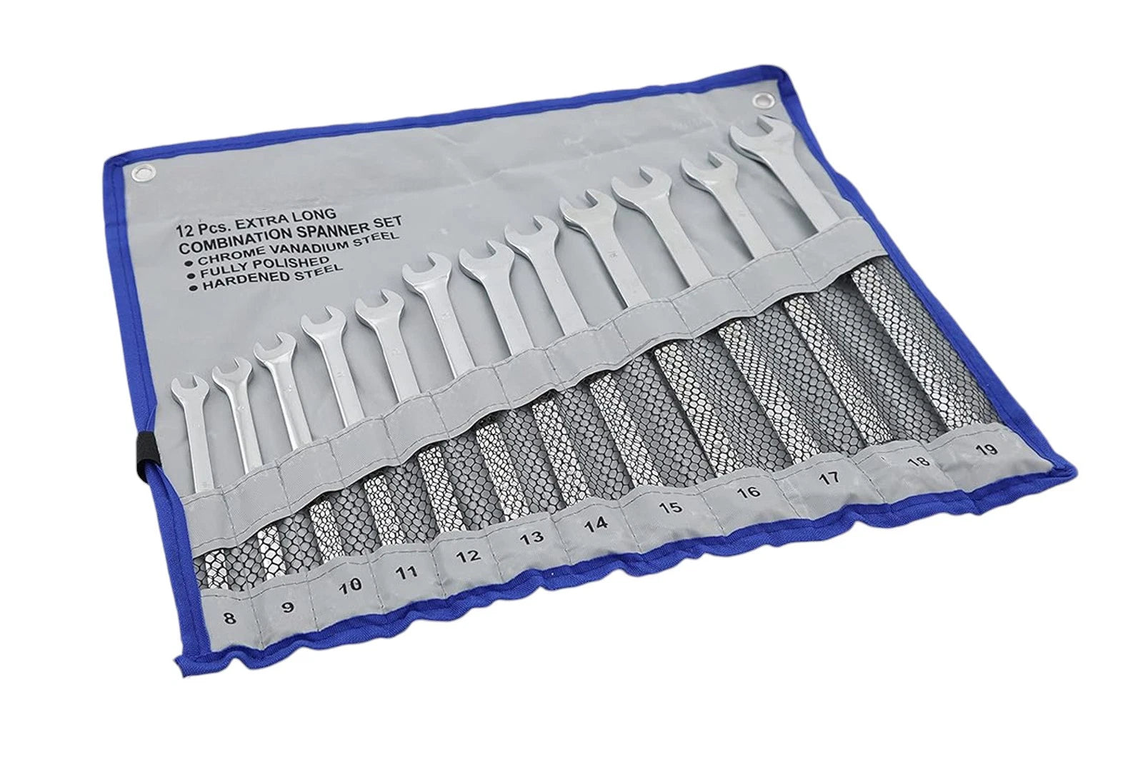 Combination Spanner Set Extra Long 8-19mm Metric Wrenches Open Ring +