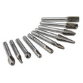 BHA Tungsten Carbide Burr Rotary Files Grinder Bits, Double Cut - 1/4 Inch Shank