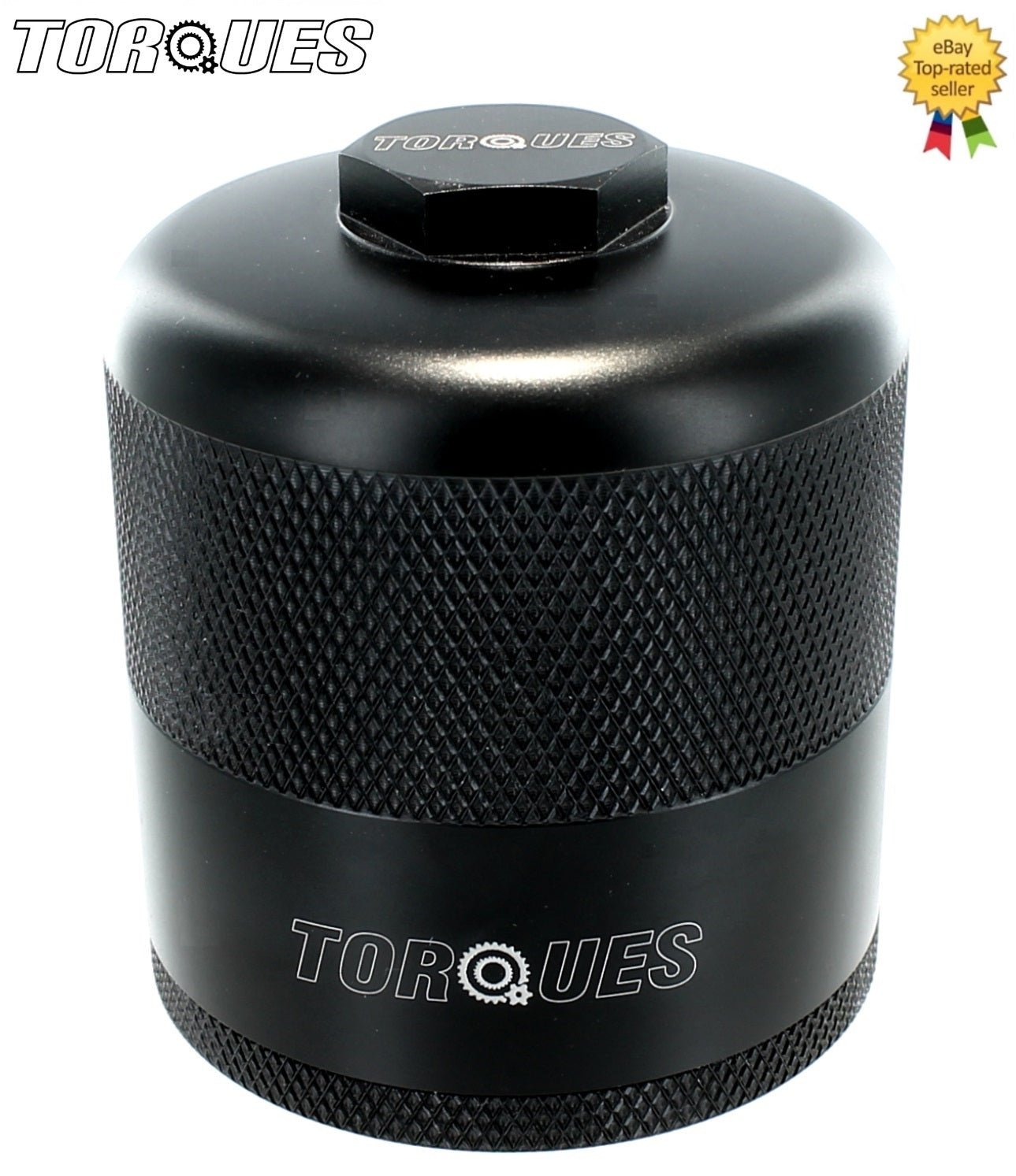Torques Billet Aluminium Inspection Re-Usable Oil Filter In Black