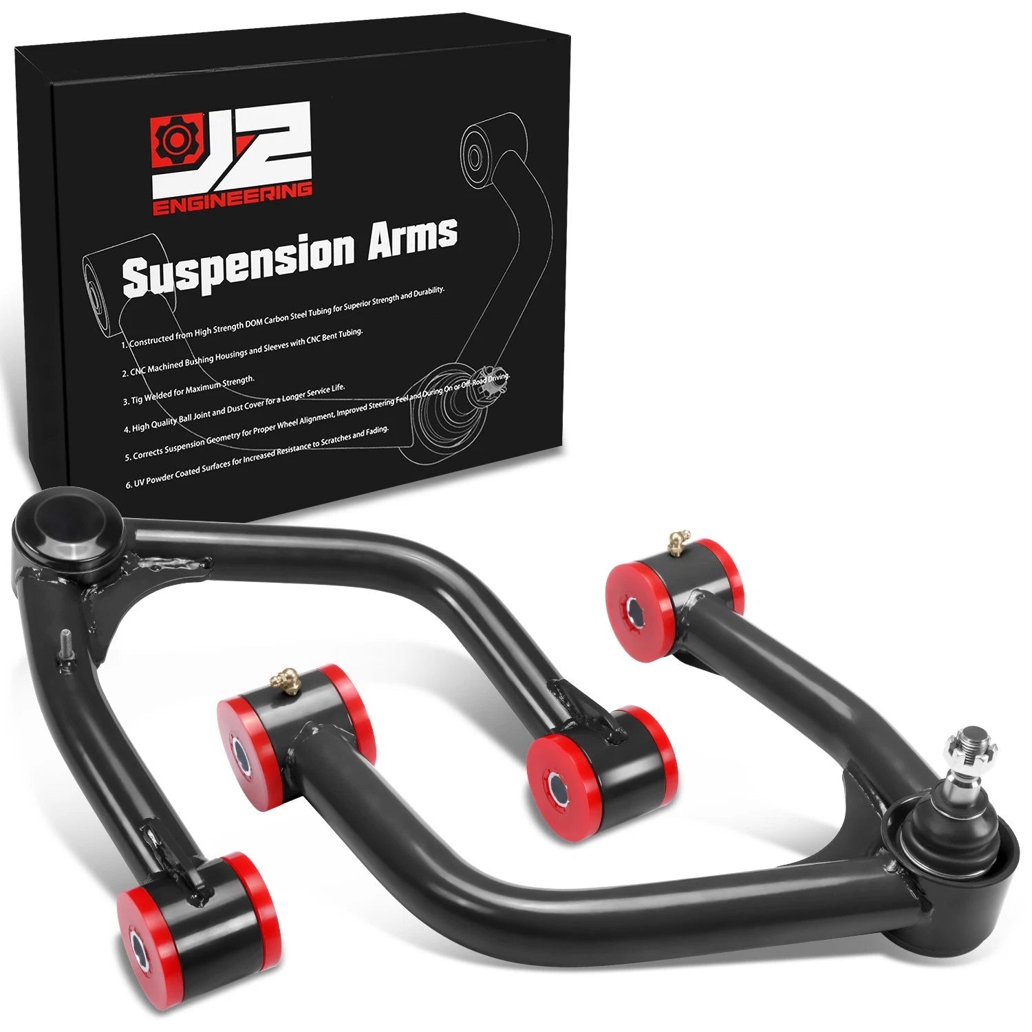J2 For 07-22 Toyota Sequoia Tundra W 2-4 Lift Black | Built Supply Co