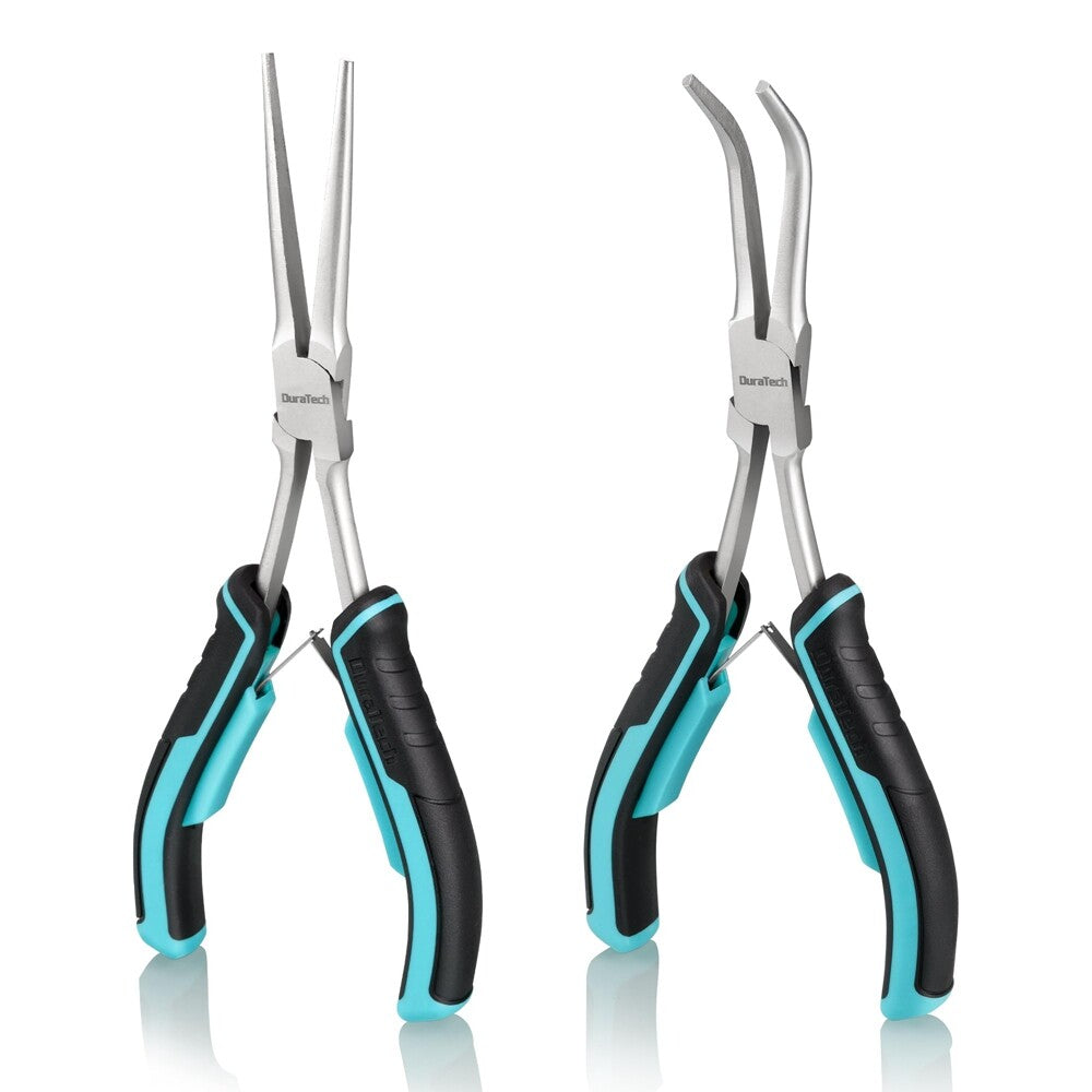 DURATECH 2PC 7-Inch Long Reach Needle Nose Plier Set