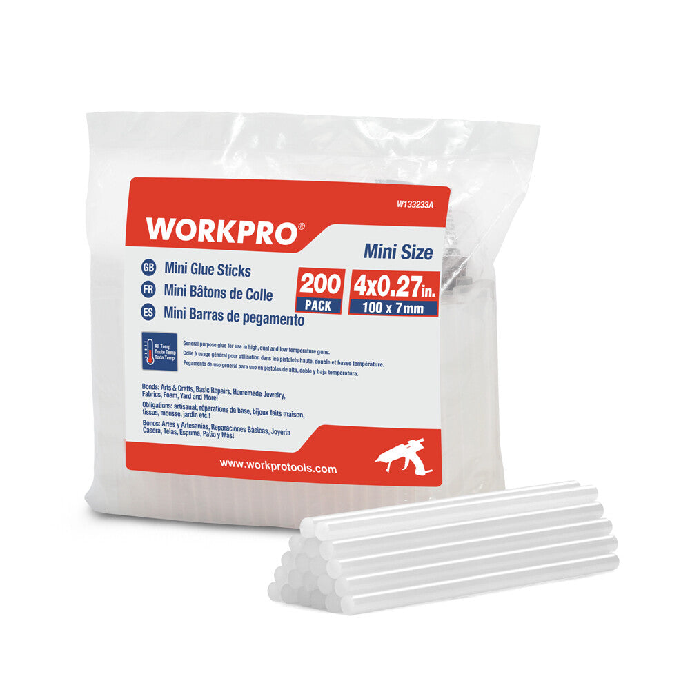 WORKPRO 200PCS Hot Glue Sticks 0.27" x 4" by WORKPRO