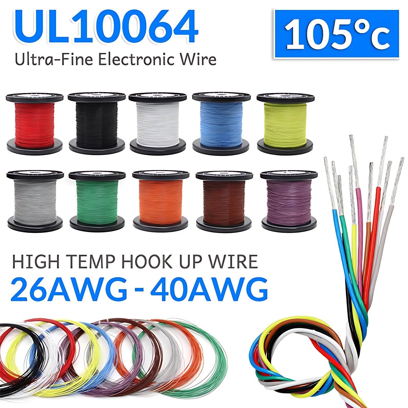 UL10064 Ultra-Fine Electronic Wire 0.0049mm² - 0.14mm²