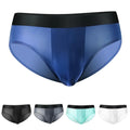 Men's Ice Silk Underpants With Pouch Design For Ultimate Breathability