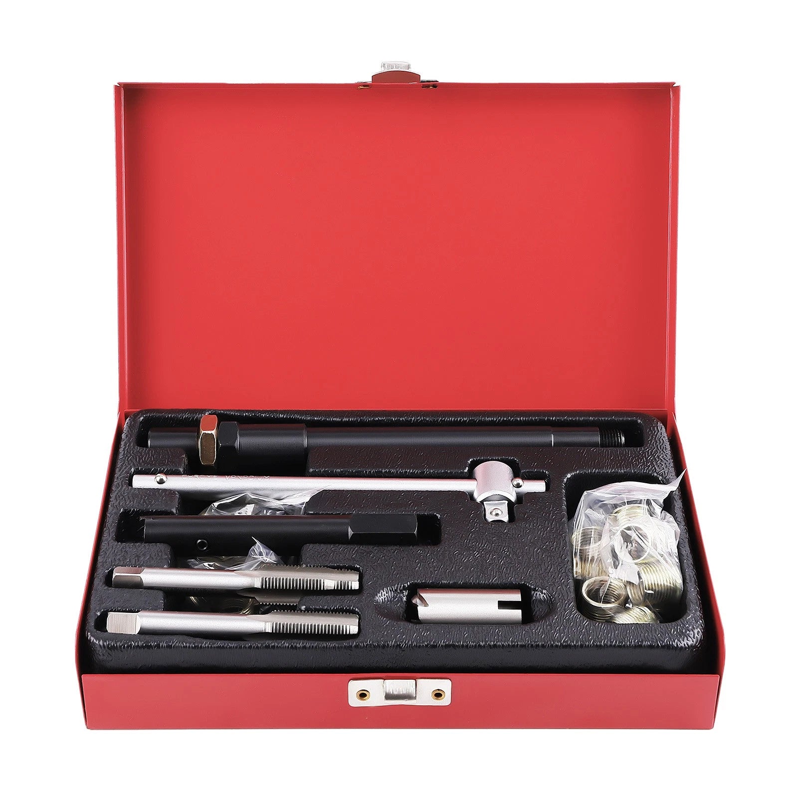 26pc Spark Plug Thread Repair Kit Rethreading Tool Set for Car/Truck/Lawn Mower