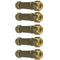 XFITTING 5 Pack 3/4" Push Fit Slip Coupling - Brass