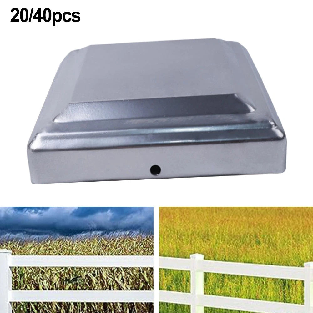 Weather Resistant Silver Fence Post Covers 101 X 101 Mm For 4x4 Inch