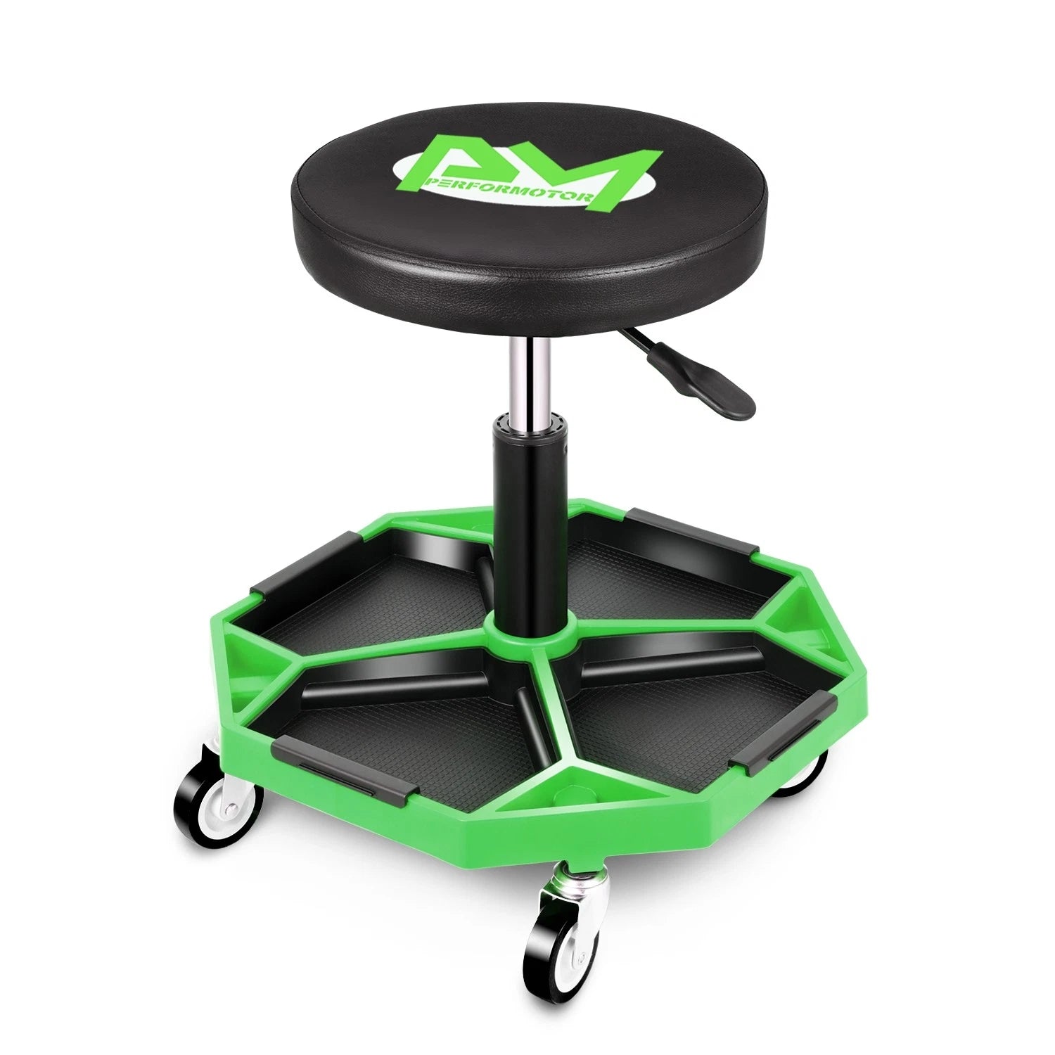 15.74"-21.25" Adjustable 300lbs Capacity Mechanics Roller Seats Green