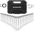 Workpro 22-piece Ratcheting Combination Wrench Set Metric 6-18mm &