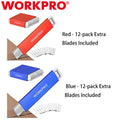 Workpro 12pack Box Cutter Blue/red Retractable | Built Supply Co
