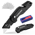 Folding Utility Knife Box Cutter Quick-change Blade Wire Stripper Gut
