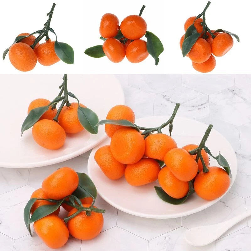 Lifelike Artificial Oranges Fruit Kitchen Restaurant Display Food