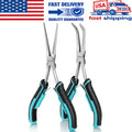 DURATECH 2-Piece 7" Long Reach Needle Nose Plier Set by DURATECH