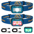 EverBrite 2 Pack USB Rechargeable LED Headlamp 5 Modes 120° Adjustable