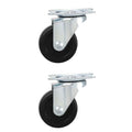 2 Inch Swivel Caster Wheels Rubber Base With Top Plate And Bearing