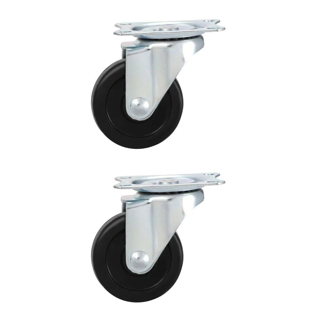 2 Inch Swivel Caster Wheels Rubber Base With Top Plate And Bearing