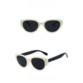 Women's Retro White Cat Eye Sunglasses Uv385 Protection Full Frame