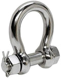 Stainless Steel 316 Bow Shackle 5/8" With Cotter Pin Lock 4000 Lbs Wll
