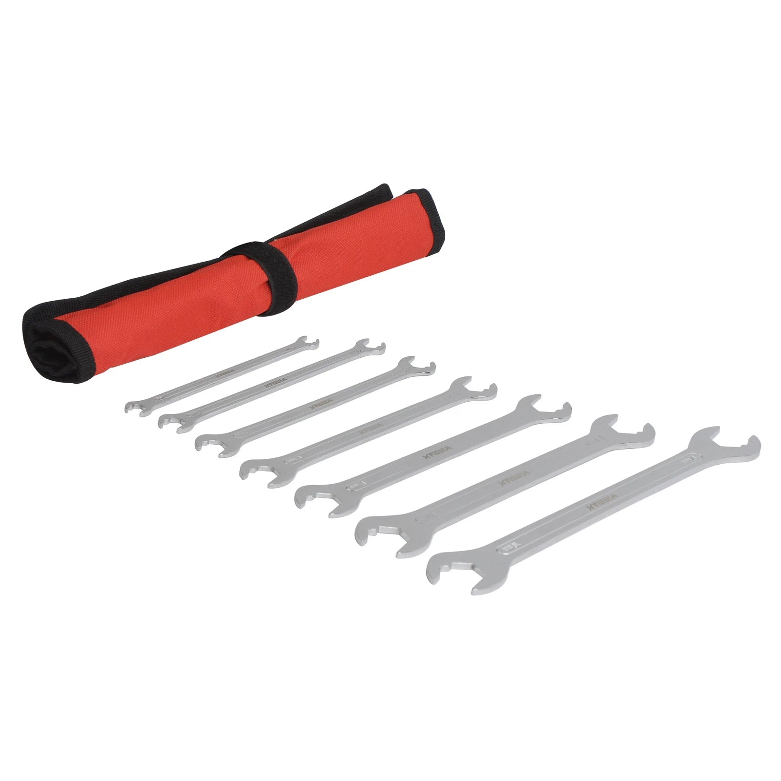 7pc Double Open End Wrench Set Ratcheting Combination Metric Flat Spanner Wrench