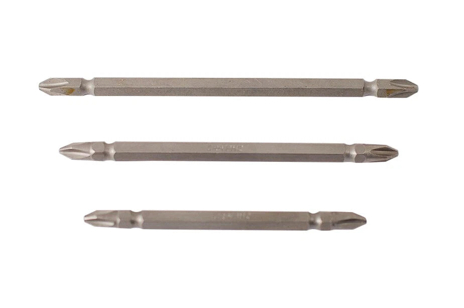 Long Reach Double Head Phillips #2 Screwdriver Power Bits: 90/110/125mm Length